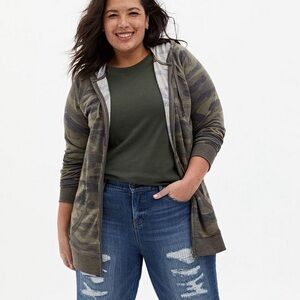Torrid French Terry Zip Up Tunic Hoodie 3x